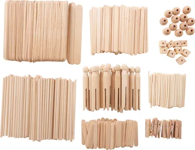 Produktbild von Basic-Bastelbox Holz, 450 Teile