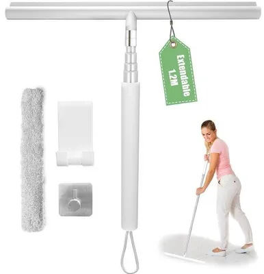 Obrázok produktu pre Sada nastaviteľných stierok do sprchy, 25–120 cm, biele, silikónové