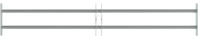 Produktbild von Fenstergitter mit zwei Querstäben aus verzinktem Stahl, verstellbar von 1000 bis 1500 mm, inklusive Montagematerial