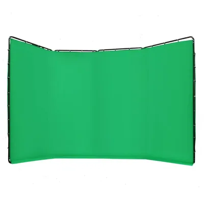 Obrázek produktu pro Stativ pro pozadí – Fotopozadí – 4 panely – Nastavitelný – Stojící na podlaze – Polyester a kov – 3,88 x 2,3 m – Zelená