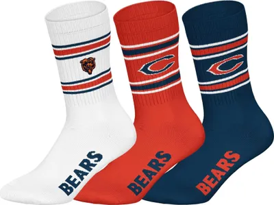 Produktbild von Huddle Uni Freizeitsocken Chicago Bears Crew 3-Pack WHT/ORG/NNY - Größe 43-46
