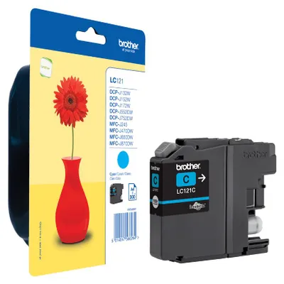 Obrázek produktu pro Brother LC121C, Azurová, 1 kusů, 300 str., Balení po jednom