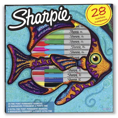 Produktbild von Sharpie 2061125, 28 Stück(e), Mehrfarbig, Feine Spitze, Grau, Mehrfarbig, Rund, Fein / Ultrafein