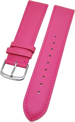 Produktbild von Uhrenarmband Kalbleder Himbeer Ton in Ton gepolstert 22mm L Donschließe