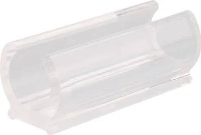 Produktbild von WAGNER Klemmschalengleiter für Rundrohr 4tlg. - 50 x 16 / 16 x 16 / 20 mm, Abrieb 4 mm, Kunststoff transparent - 15068199