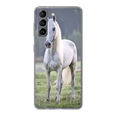 Produktbild von MuchoWow® Handyhülle Schutzhülle Hülle für Samsung Galaxy S21 Pferd - Licht - Morgen Silikon Softcase Handy Hülle - Softcase