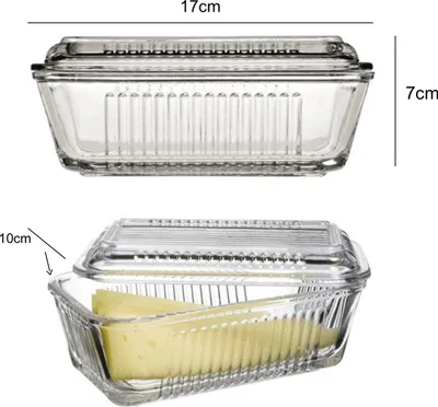 Produktbild von Pasabahce 98402 – Butterdose, Frischhaltedose Basic 6,8 x 16,7 cm