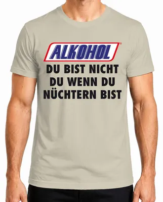 Obrázek produktu pro Alkohol. Není to ty, když jsi střízlivý. Zábavné tričko s nápisem "Party", vhodné pro muže, barva: přírodní, velikost M