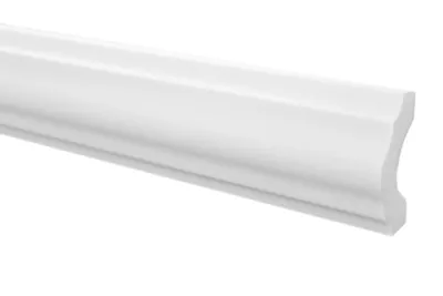 Produktbild von Wandleisten 20 cm Musterstück E-18 | leicht und stabil | extrudiertes Styropor | Stuckprofile | Wanddekor | modern weiß | dekorativ | XPS | 19 x 38 mm