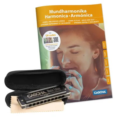 Produktbild von Master Edition Blues Harmonica Set, (incl. 4 languages Method (DE/EN/FR/ES), case, cleaning cloth)