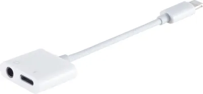 Obrázok produktu pre S/CONN maximálna konektivita 8-pinový konektor na 3,5 mm audio a 8-pinová zásuvka s funkciou nabíjania, biela (14-05013)