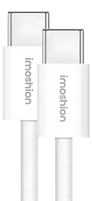 Productafbeelding van imoshion 2x USB-C naar USB-C Kabel - 0,5 meter - Snellader 60W