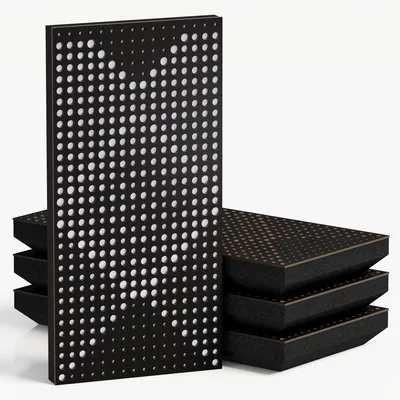 Obrázek produktu pro Sada 10 tenkých akustických panelů WILDS-F, potažených sametem, rozměr 50x25 cm, barva černá/bílá