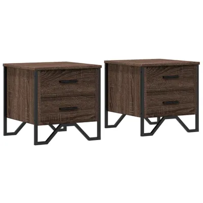 Obrázek produktu pro Noční stolky 2 ks hnědý dub 40 x 41 x 40 cm kompozitní dřevo