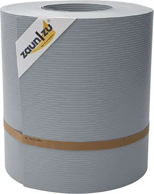 Produktbild von Sichtschutzstreifen zaun|zu RILLE MAXI 26m Rolle Blende für 24cm Gittermatten Fenstergrau 26m