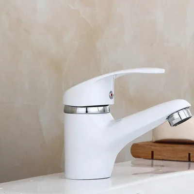 Produktbild von Kran Łazienka Bateria łazienkowa Bateria zlewozmywakowa Biała kuchnia Jednouchwytowa bateria zlewozmywakowa Bateria umywalkowa Zawór ceramiczny
