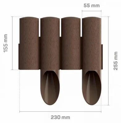 Produktbild von Cellfast Gartenpalisade STANDARD 2,3 m braun