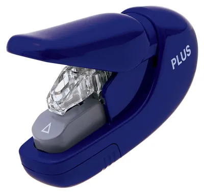 Produktbild von PLUS, Klammerloser Hefter, Heftleistung 5 Blatt, japanische Hefttechnik, heften