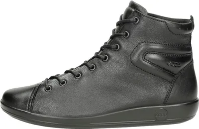 Image de Ecco Soft 2.0 Veterschoenen Hoog - Zwart - Maat 36