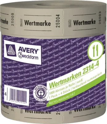 Obrázok produktu pre 4x Roll Value Marker 57x30mm White 4000 Tear Offs