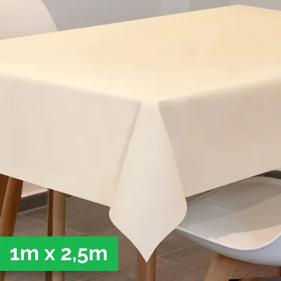 Produktbild von Tischdecke aus stoffähnlichem Vlies, 1m x 2,50m Creme,  100
