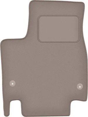 Produktbild von Fahrerfußmatte Velours beige passend für Chrysler Pacifica RU (2016-, Minivan) – mit Befestigungen – passgenau