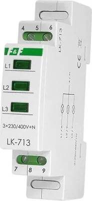 Immagine prodotto di F&F | Spia Di Controllo LK-713G - Verde - 3 LED - Indicatore Di Tensione - Installazione Facile E Sicura