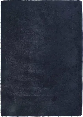 Image de Tapis Shaggy haut velours NAVARRA bleu marine 120x170 cm polyester