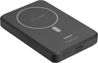 Zdjęcie produktu dla Hama MagPower5, 5000 mAh, Bezprzewodowe ładowanie, Czarny