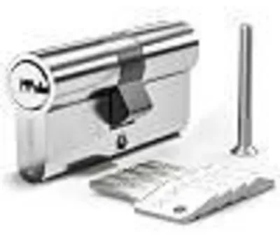 Produktbild von Schließzylinder Euro Messing 30/40mm Schlüssel/Schlüssel 70mm 5 Schlüssel Anti-Picking Anti-Bohr Chrom