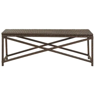Zdjęcie produktu dla Ławka Ogrodowa, 120 Cm, Polirattanowa, Brązowa Lumarko!