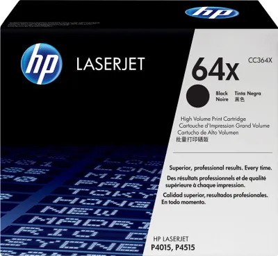 Zdjęcie produktu dla HP 64X - Wysoka wydajność - Czarny - Oryginalny - LaserJet - Kaseta z tonerem (CC364X)