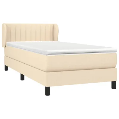 Produktbild von Boxspringbett mit Matratze Creme 90x190 cm Stoff