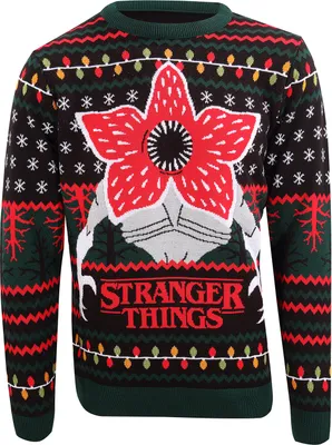 Produktbild von Stranger Things Sweatshirt Christmas Jumper Demogorgon Größe S
