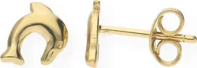 Produktbild von JuwelmaLux Ohrringe für Kinder Delfin 925 Silber Gold plattiert JL10-06-0988