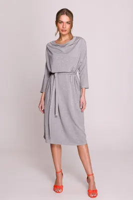 Produktbild von Stylove Midikleid für Frauen Bukuroshe S403 grau L/XL