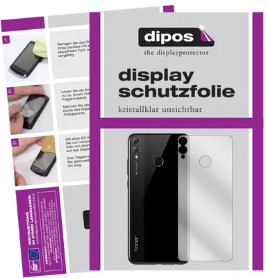 Produktbild von 2x Schutzfolie für Honor View 10 Lite Rückseite klar Displayschutzfolie Folie