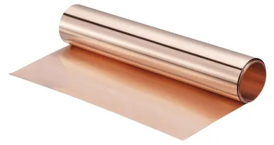 Kupferblechrolle 0,08 mm x 100 mm x 1 m, 99,9% rein
