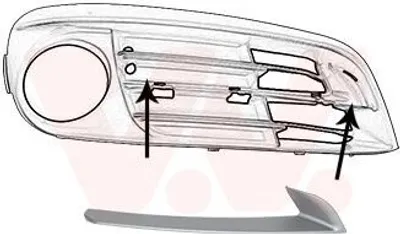 Produktbild von VAN WEZEL 0619584 Stoßstangen-Abdeckung Vorne Rechts für BMW 5 Touring (F11) 5 Limousine (F10)