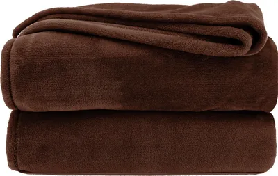 Produktbild von heimtexland ® Kuscheldecke SUPER SOFT Flanell Wohndecke XL Sofadecke Überwurf Uni Typ380 Braun 200 x 150 cm