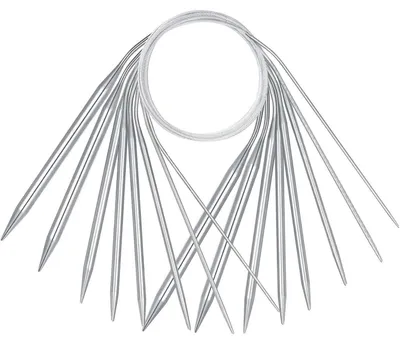 Produktbild von Rundstricknadeln Set 6 Stück Edelstahl 80cm lang 2,0-8,0mm