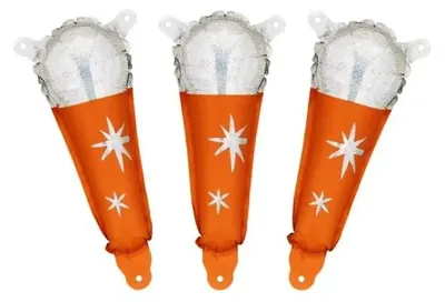Produktbild von PartyDeco FB454, Spielzeugballon, Folie, Orange, 100 mm, 250 mm, 3 Stück(e)