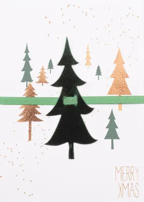Produktbild von Weihnachtsbandkarte "Merry Xmas"