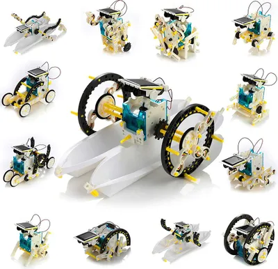 Immagine prodotto di Kit robot solare educativo 13 in 1, fai da te, per bambini, adulti, giocattoli, ragazzi e ragazze