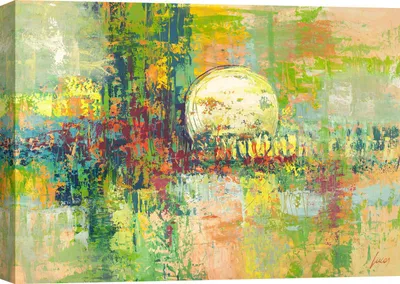 Obrázek produktu pro Obraz na plátně, abstraktní krajina - Lucas, úplněk - 100x70 cm