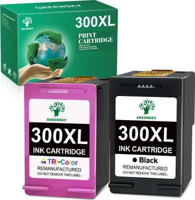 Produktbild von HP 300 XL Drucker kompatible für HP 300XL DeskJet D1600 D2600 D5600 F2400 Series [1 Schwarz=480 Seiten /1 dreifarbig=350 Seiten]