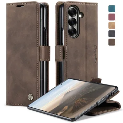 Produktbild von König Design Hülle kompatibel mit Kunstleder Handyhülle - Handy Case Braun