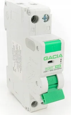 A single electrical circuit breaker is shown against a white background.