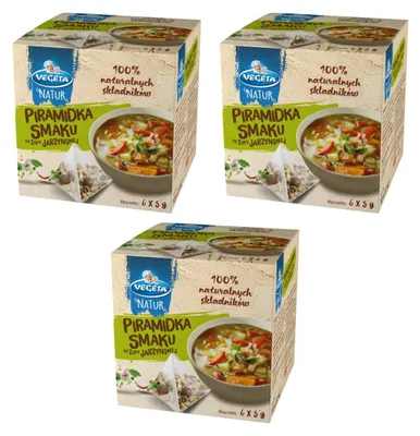 Produktbild von Vegeta Natur für Gemüsesuppe 3x 30g - Suppen Würzmischung 18x 5g Pyramidenbeutel