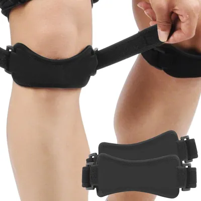 Imagen del producto de Soporte para la rodilla y el tendón rotuliano, 2 unidades, ajustable, transpirable, para deportes y uso diario